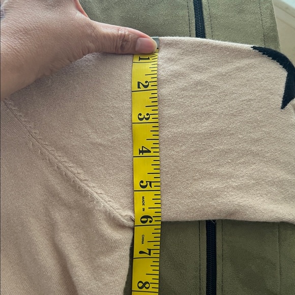 I Joah beige Star Patterned Women's open front cardigan/Sweater size L - Picture 8 of 10